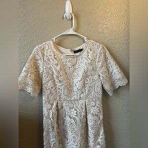 MIKAROSE cream lace dress